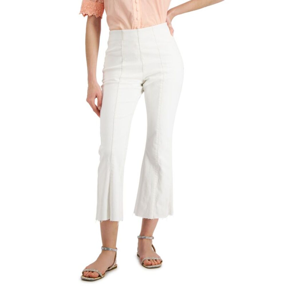 INC International Concepts Womens High Rise Crop Flare Pull On Jean